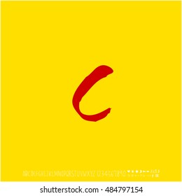 Alphabet & number / handwriting - vector