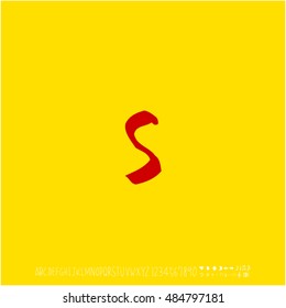 Alphabet & number / handwriting - vector