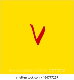 Alphabet & number / handwriting - vector