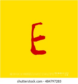 Alphabet & number / handwriting - vector