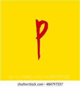 Alphabet & number / handwriting - vector