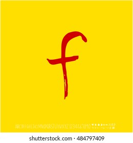 Alphabet & number / handwriting - vector