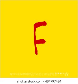 Alphabet & number / handwriting - vector
