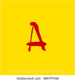 Alphabet & number / handwriting - vector