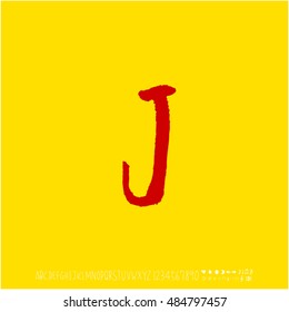 Alphabet & number / handwriting - vector