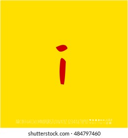 Alphabet & number / handwriting - vector