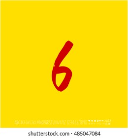 Alphabet & number / handwriting - vector