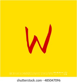 Alphabet & number / handwriting - vector