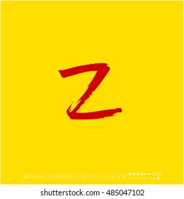 Alphabet & number / handwriting - vector