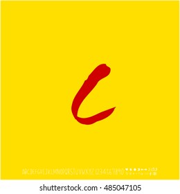 Alphabet & number / handwriting - vector