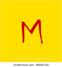 Alphabet & number / handwriting - vector