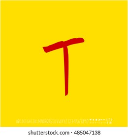 Alphabet & number / handwriting - vector