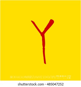 Alphabet & number / handwriting - vector