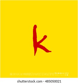 Alphabet & number / handwriting - vector