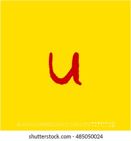 Alphabet & number / handwriting - vector