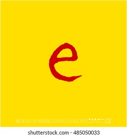 Alphabet & number / handwriting - vector