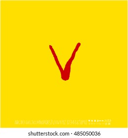 Alphabet & number / handwriting - vector