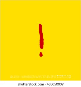 Alphabet & number / handwriting - vector