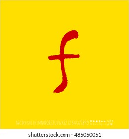 Alphabet & number / handwriting - vector