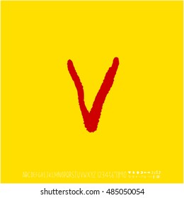 Alphabet & number / handwriting - vector