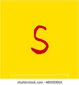 Alphabet & number / handwriting - vector