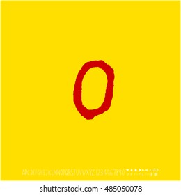 Alphabet & number / handwriting - vector