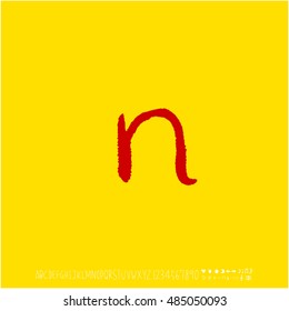 Alphabet & number / handwriting - vector