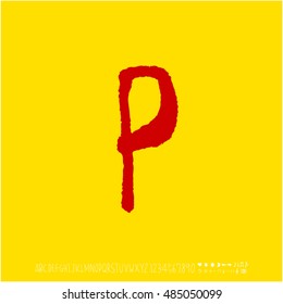Alphabet & number / handwriting - vector