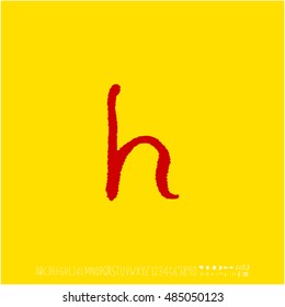 Alphabet & number / handwriting - vector