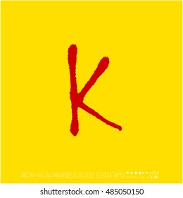 Alphabet & number / handwriting - vector