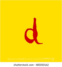 Alphabet & number / handwriting - vector