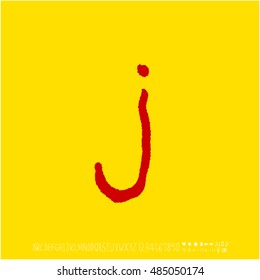 Alphabet & number / handwriting - vector