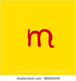 Alphabet & number / handwriting - vector