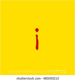 Alphabet & number / handwriting - vector