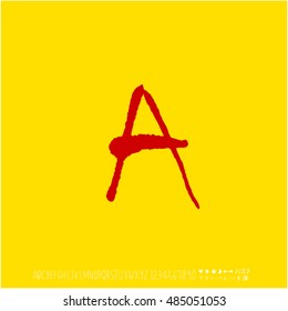 Alphabet & number / handwriting - vector