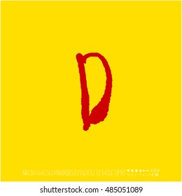 Alphabet & number / handwriting - vector