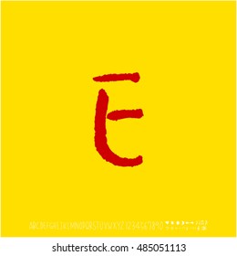 Alphabet & number / handwriting - vector