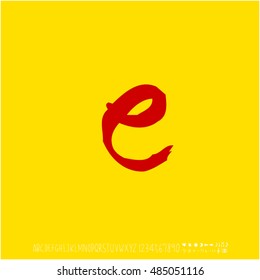 Alphabet & number / handwriting - vector