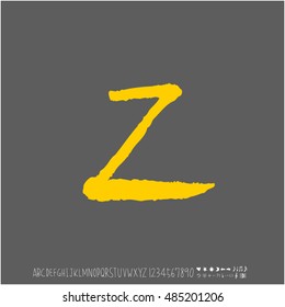 Alphabet & number / handwriting - vector