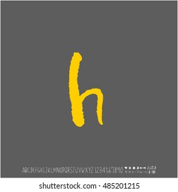 Alphabet & number / handwriting - vector
