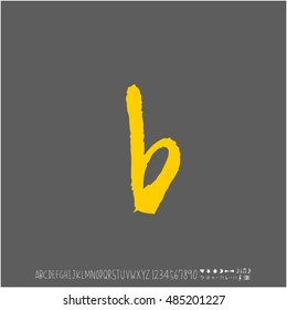 Alphabet & number / handwriting - vector