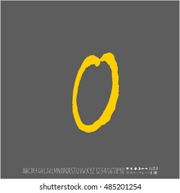 Alphabet & number / handwriting - vector