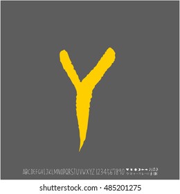 Alphabet & number / handwriting - vector