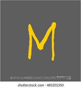Alphabet & number / handwriting - vector