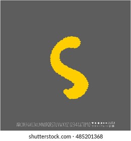 Alphabet & number / handwriting - vector