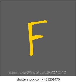 Alphabet & number / handwriting - vector
