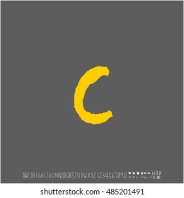 Alphabet & number / handwriting - vector