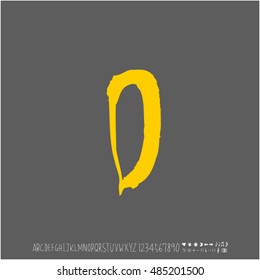 Alphabet & number / handwriting - vector
