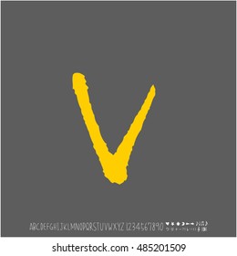 Alphabet & number / handwriting - vector