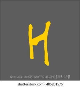 Alphabet & number / handwriting - vector